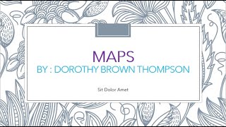 quotMAPSquot by Dorothy Brown Thompson Gulmohar Class7 Selfwritten QueAns [upl. by Mignon940]