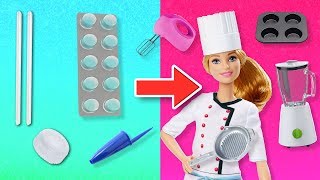 ACCESORIOS MINIATURA para la COCINA de BARBIE CHEF 👩🏻‍🍳🍳Manualidades Fantásticas [upl. by Kentiggerma]