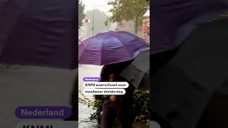 KNMI waarschuwt voor noodweer donderdag [upl. by Leighland]