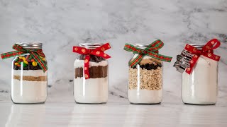 4 Cookies in a Jar Recipes  Perfect DIY Gift [upl. by Atteuqram]