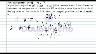 CAT 2024  CAT 2023 Quant Slot 3  Q5 Video Solution  doubtpucho [upl. by Guildroy887]