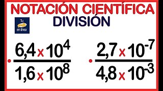 🚩NOTACIÓN CIENTÍFICA DIVISIÓN 📈 [upl. by Ydasahc]