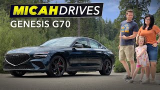 2022 Genesis G70  Luxury Sedan Family Review [upl. by Asile]