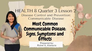 Health 8 Quarter 3 Lesson 4 Most Common Communicable Diseases Signs Symptoms and Effects [upl. by Acirehs]