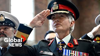 LtGen Jennie Carignan makes history as Canadas 1st female Chief of the Defence Staff  FULL [upl. by Reimer]