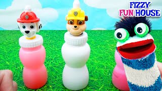 Fizzy Plays With Paw Patrol Slime Bottles  Fun Videos For Kids [upl. by Lambrecht]