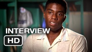 42 Interview  Chadwick Boseman 2013  Jackie Robinson Movie HD [upl. by Essirahs172]