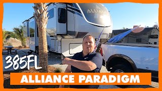 New 5th Wheel Brand With Customer TESTIMONIAL  Alliance Paradigm 385FL [upl. by Kiona]