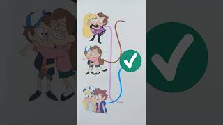 Gravity falls one line connect puzzle fun magic art Gravityfalls papercraft [upl. by Denni]