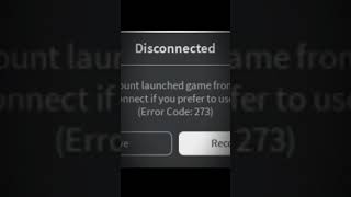 error code 273 vs error code 1001 roblox robloxedit [upl. by Lativa]