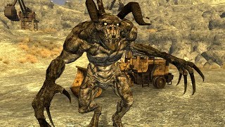 Fallout New Vegas  Deathclaw Alpha Male STRONGEST CREATURE IN THE GAME [upl. by Ahsyas]