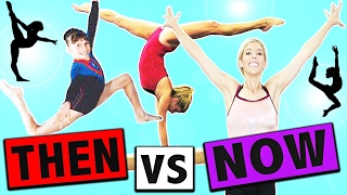 TRYING GYMNASTICS THEN VS NOW  Rebecca Zamolo [upl. by Erdua]