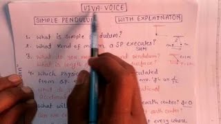 Viva voce simple pendulum questionanswer with explanationphysics in englishhindi [upl. by Noruq859]