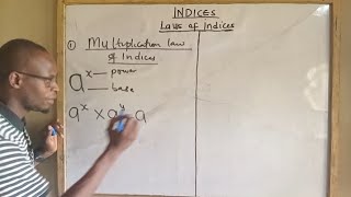 INTRODUCTION TO LAWS OF INDICES Multiplication and Division law of indices [upl. by Hancock]