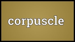 Corpuscle Meaning [upl. by Grobe]