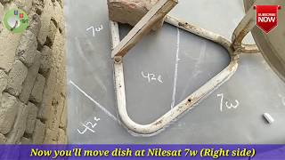 Nilesat at 7w easy and simple dish antenna setting on 2 feet dish antenna [upl. by Mercie373]