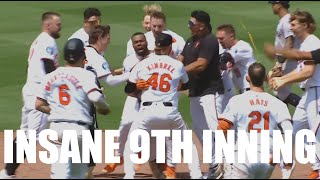 Ben Rice Gives Yankees Lead with Homer in 9th but Orioles Respond with 3 Runs for Walk Off [upl. by Corsetti]