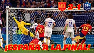 INCREIBLE ESPAÑA ELIMINA A FRANCIA EN SEMIFINALES EUROCOPA 2024 🏆 EN ZONA FUT [upl. by Keheley237]