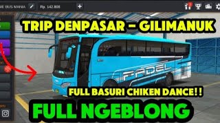 TRIP BUSSDI KE DENPASAR BALI  GILIMANUK MAKE BUS FADEL quotRATU PANDORAquot PESONA BUS BIRU [upl. by Atnoled]