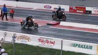 Yamaha V Max drag racing a Hayabusa and Yamaha R6 [upl. by Ishmael]