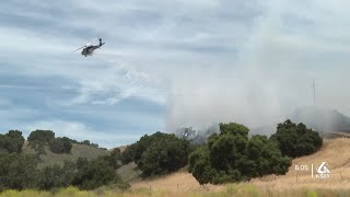 Firefighters respond to vegetation fire near Buellton [upl. by Rezeile312]