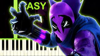 PROWLER THEME  SpiderMan Into the SpiderVerse  EASY Piano Tutorial [upl. by Zeuqcaj]