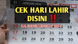 KALENDER LENGKAP WETON FULL 12 BULAN TAHUN 2016 MASEHI [upl. by Chafee]