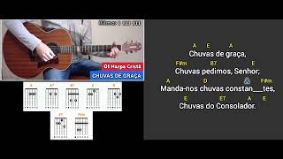 01 HARPA CRISTÃ  Cifra Simplificada Chuvas de Graça No Violão [upl. by Sajovich]