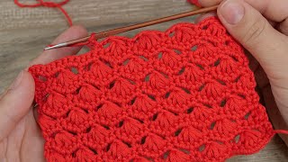 Shell Stitch Crochet Pattern  How to Crochet a Shell Stitch  Crochet Tutorial [upl. by Noswal479]