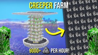 Minecrafts BEST CREEPER FARM 121  NEW  9000 PER HOUR [upl. by Bridgette947]