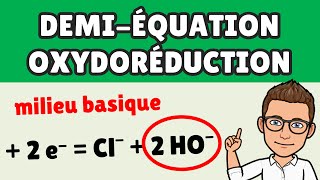 ÉQUILIBRER une demi équation en milieu BASIQUE  OXYDOREDUCTION  Chimie [upl. by Maribelle]