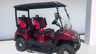 Evolution D5 Maverick Lifted Lithium Golf Cart  Burgundy  Forward Facing [upl. by Theron]