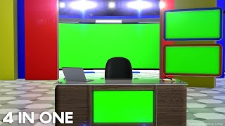 Green Screen Studio News Desk With Chair And Laptop  By MTC Tutorials [upl. by Lyrret310]