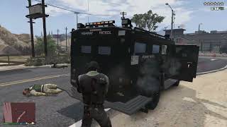 Grand Theft Auto V Bolingbroke Penitentiary Shootout  Ten Star Escape [upl. by Sedecram]