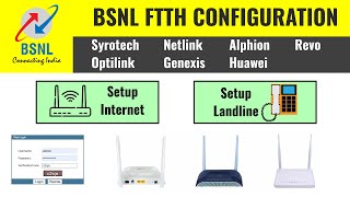 HOW TO CONFIGURE BSNL FTTH ONT ROUTER  MODEM Optical Fiber Internet and Free call VoIP [upl. by Silvana310]