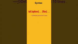 linux command  tail  shorts linux command unix tail bydubebox [upl. by Tews]