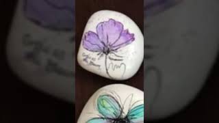 🌈 PIEDRAS PINTADAS 🍀 HERMOSAS FLORES🍀 [upl. by Inaffets595]