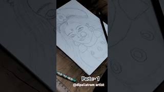 Durga maa sketchpart 1 part1 durgamaa navratri navratrispecial drawing sketch shorts art [upl. by Lothaire]