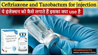 Ceftriaxone and tazobactam for injection  ceftriaxone tazobactam injection in Hindi  Antibiotics [upl. by Clementina]