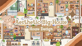 Miga World Aesthetic Big House Design 🧺🧸  Miga Town  TocaBoca [upl. by Devinne]