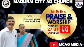 27102024  SUNDAY WORSHIP  MADURAI CITY AG CHURCH [upl. by Runkel192]