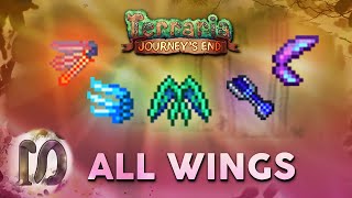 All Wings in Terraria 14 Journeys End Guide UPDATED How to Get  Craft All Wings in Terraria [upl. by Lawry]