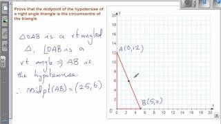 The midpoint of the hypotenuse is the circumcentre of the right angled triangle [upl. by Ariahay]