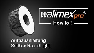 Walimex pro Softbox Round Light zusammenlegen [upl. by Aleras661]