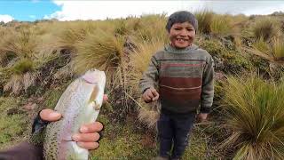 😨🐟MIREN COMO PREPARAMOS UNAS TRUCHAS FRITAS EN LA TORMENTA🐟😨 A MAS DE 4000MSNM [upl. by Ramhaj]