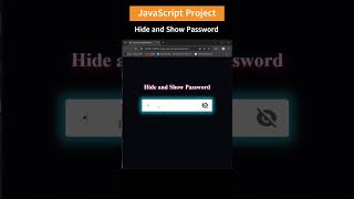 Create Hide and Show Password Project using html CSS and JS  Day16 JavaScript Project  coding [upl. by Samella]