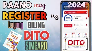 Paano mag register ng DITO simcard 2024  How to register Dito sim [upl. by Epuladaug]