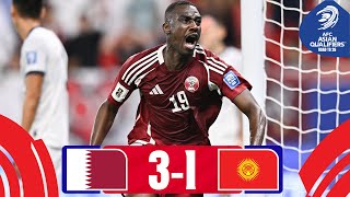 First win for Qatar  Qatar  Kyrgyz Republic  Highlights  AsianQualifiers  Road To 26 [upl. by Ahsirtak]