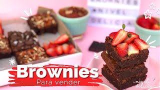 ¿No te salen los Brownies Te enseño a hacer BROWNIES para VENDER 🍫 Receta de brownies de chocolate [upl. by Yelad412]