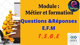 Module 1  Métier et formation Résumécorrigé EFMofppt Gestion des entreprisesشرح بالدارجة [upl. by Terence]